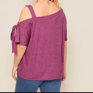 SHEIN neck knot detail top